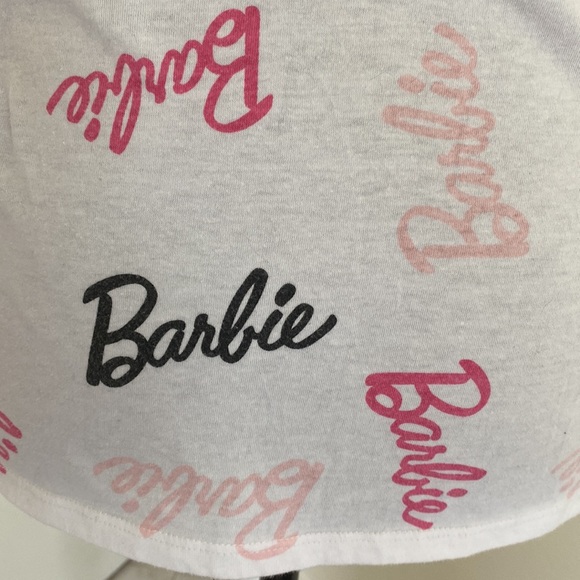 Rue 21 White Super Cute Barbie In Cursive Shirt - Picture 13 of 15